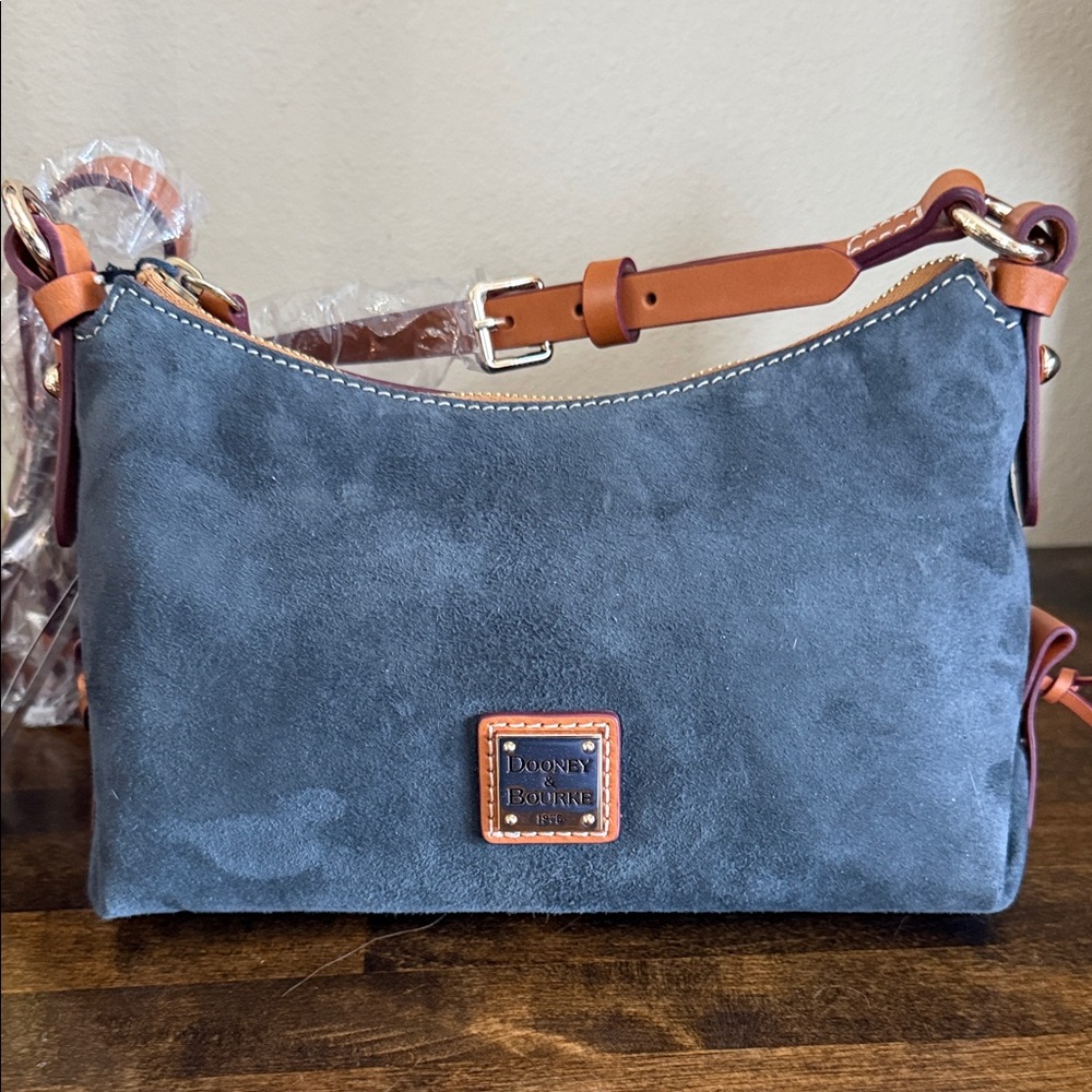Dooney & Bourke Gray Suede Crossbody Bag NWT